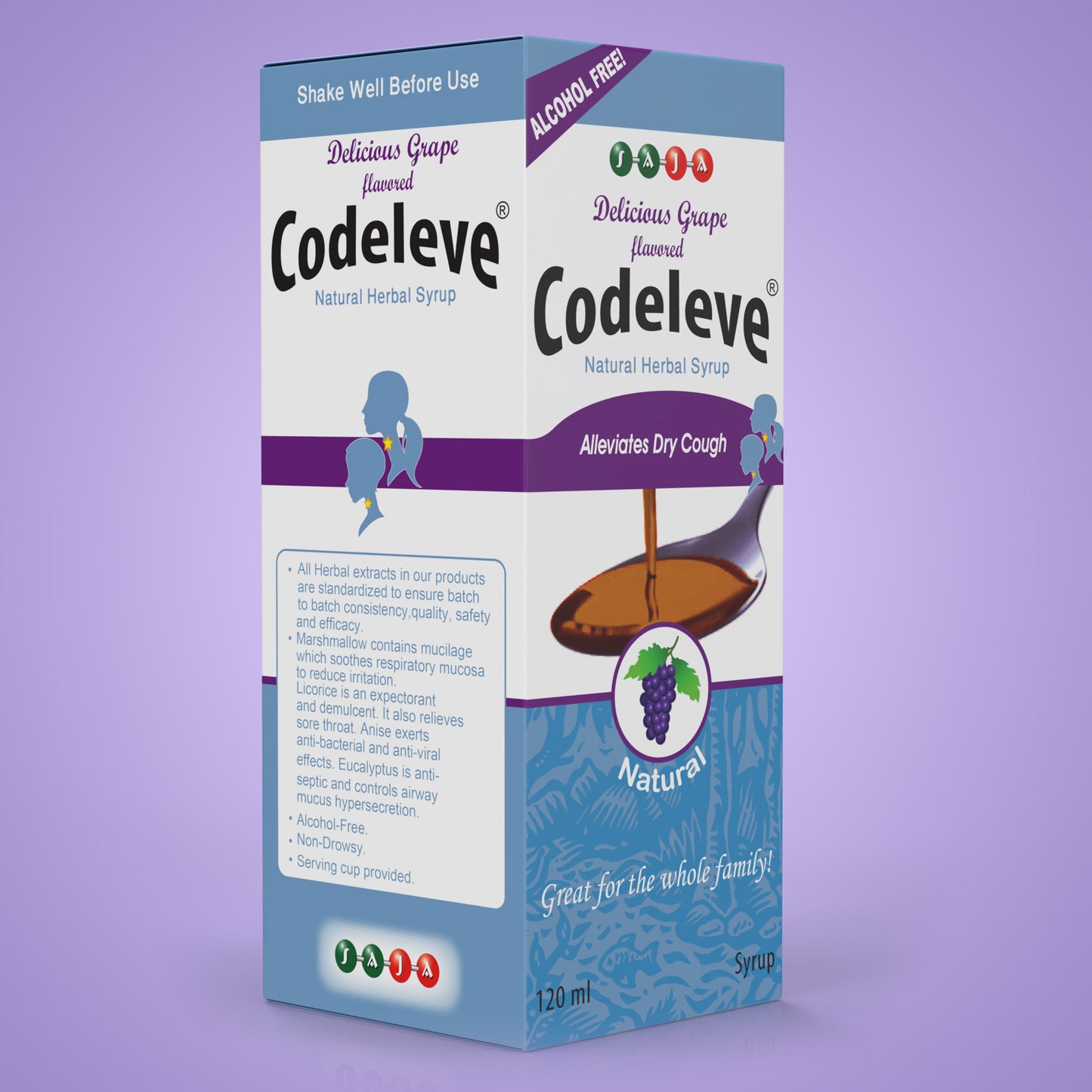 Codeleve® - Natural Herbal Dry cough syrup | 120 mL