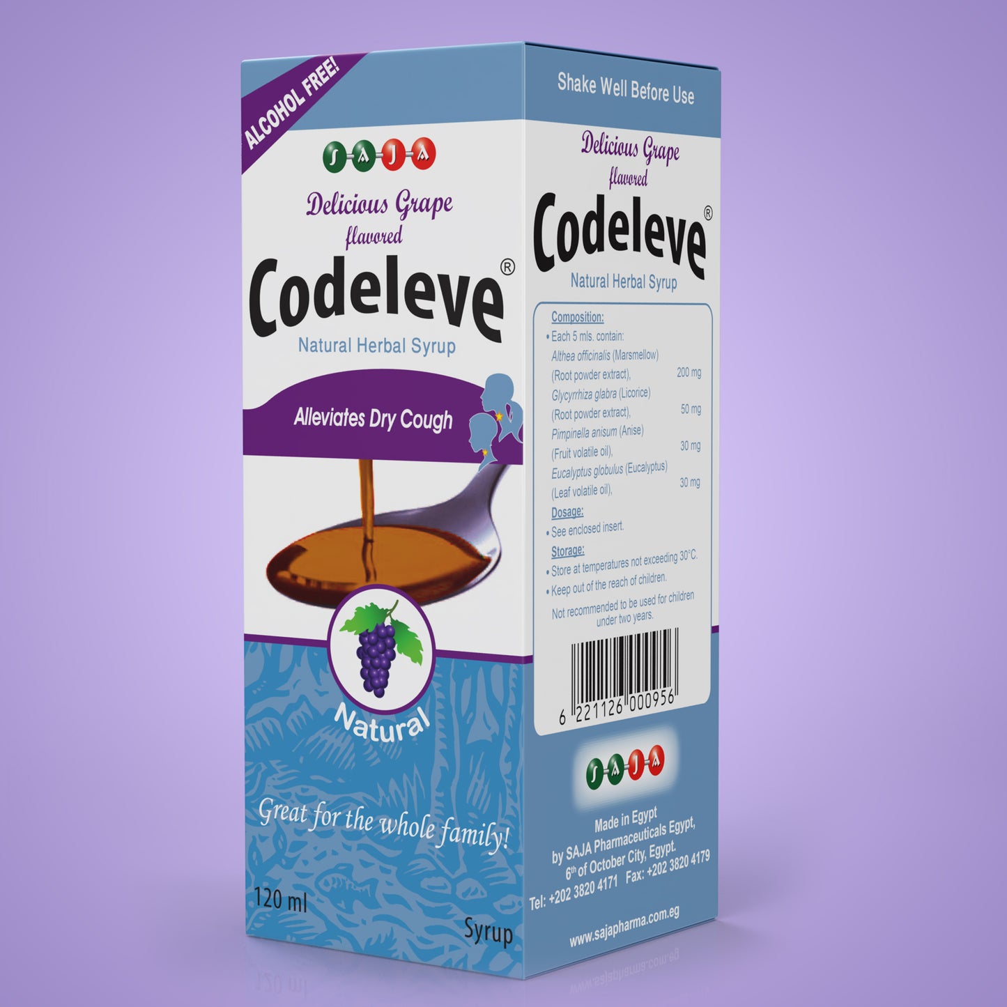 Codeleve® - Natural Herbal Dry cough syrup | 120 mL
