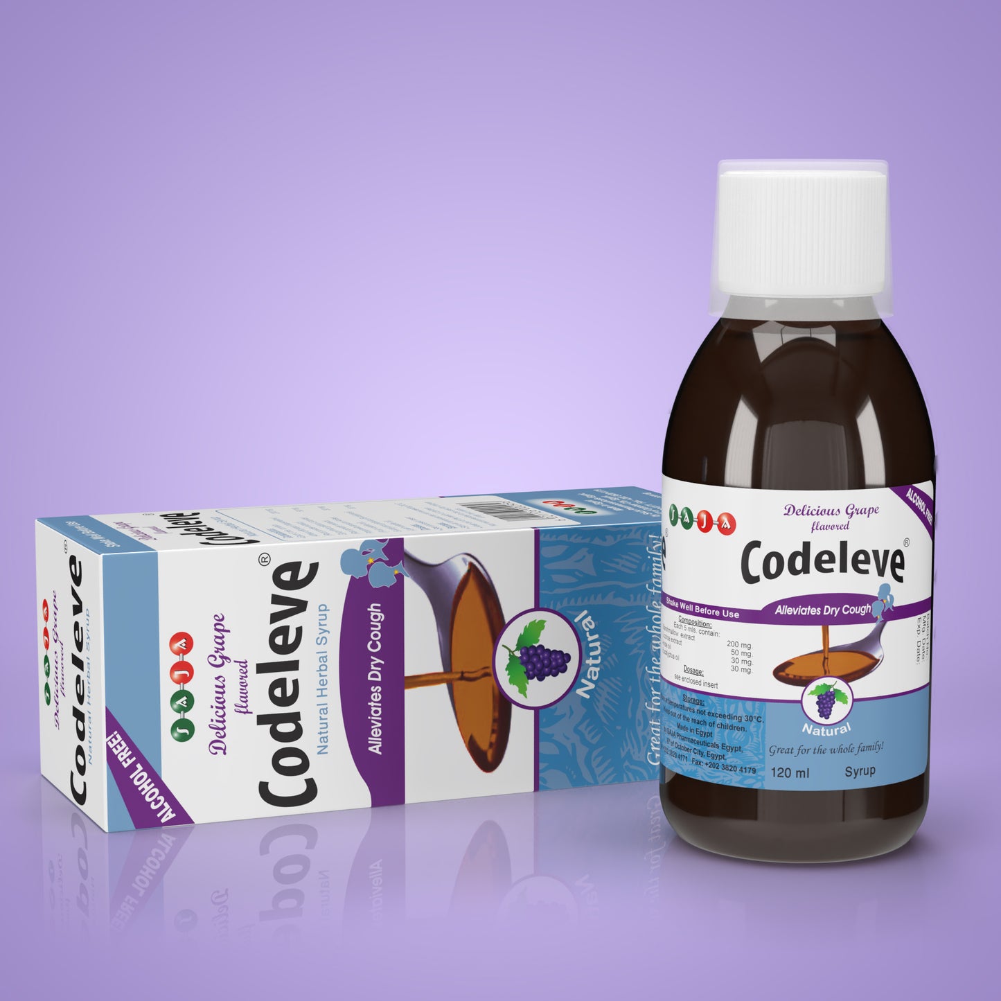 Codeleve® - Natural Herbal Dry cough syrup | 120 mL