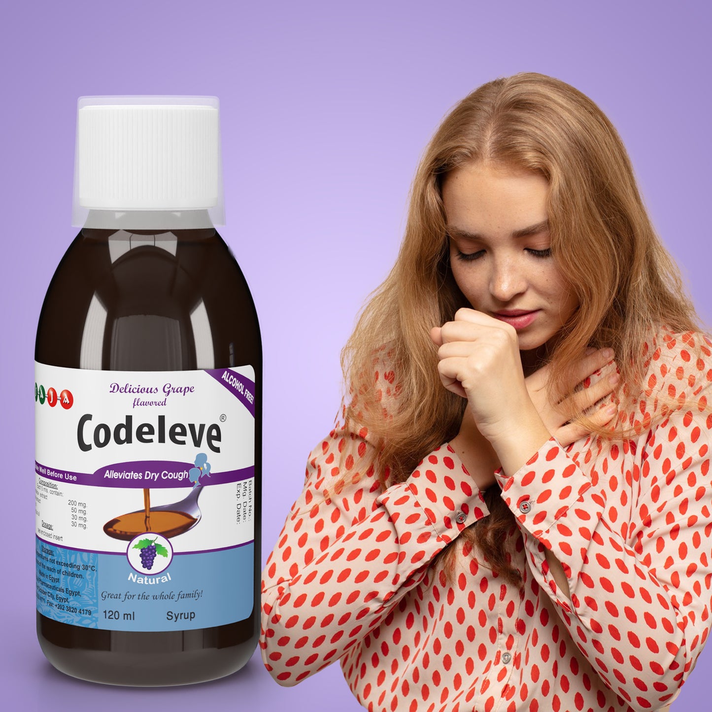 Codeleve® - Natural Herbal Dry cough syrup | 120 mL