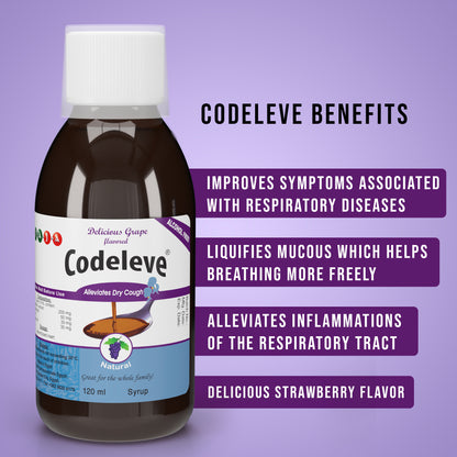 Codeleve® - Natural Herbal Dry cough syrup | 120 mL